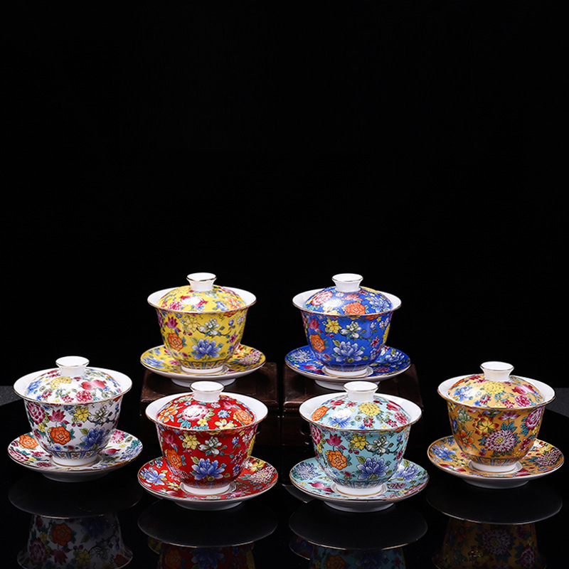 Matcha Bowl Chawan - Hmlove porcelana branca sancai gaiwan cor