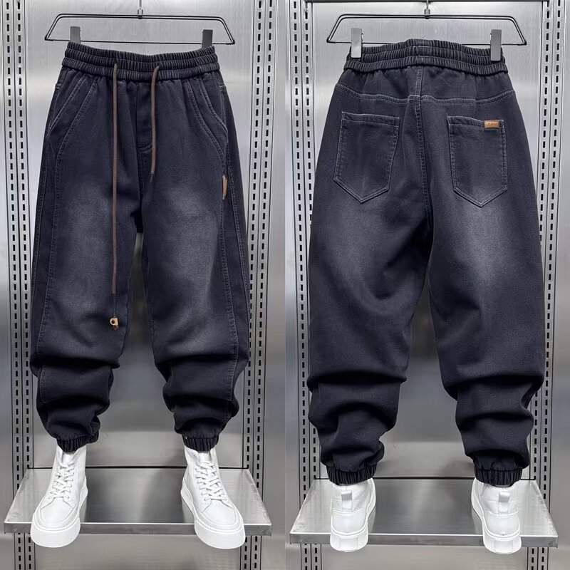 Japanese Lifestyle Brand - Calças de brim harem masculinas japonês