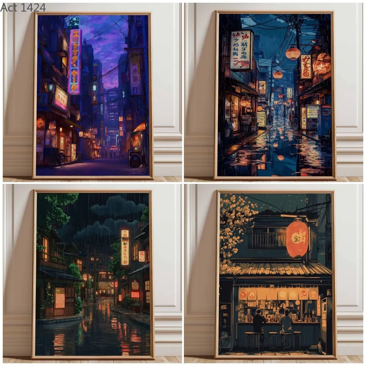 Japanese Lifestyle Anime - Pôster Neon Tokyo Street, Arte de