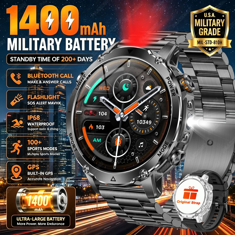 Japanese Lifestyle Brand - Smartwatch Masculino com Bateria Grande de