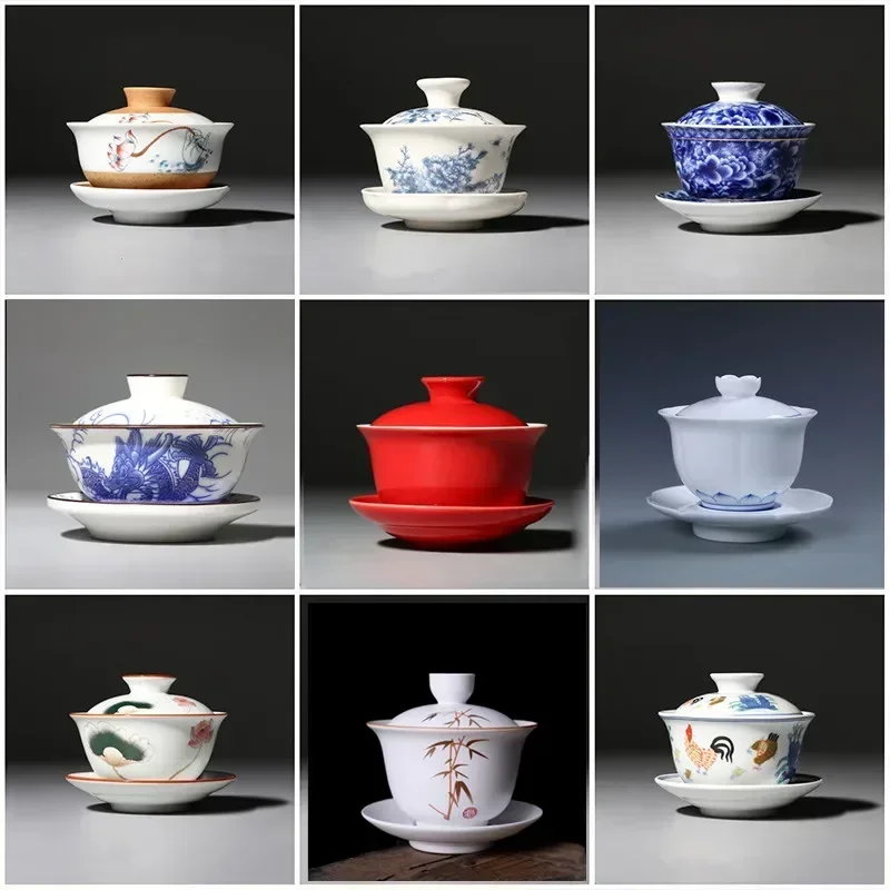 Matcha Bowl Chawan - Jingdezhen-Chinês Gaiwan Tea Bowl, Household Copos