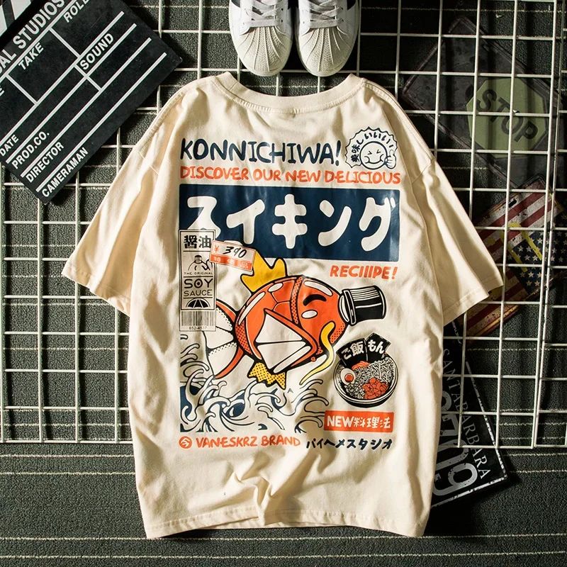 Japanese Lifestyle Brand - Camiseta de Verão Estilo Japonês Harajuku
