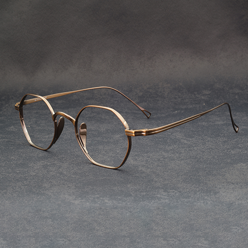Japanese Lifestyle Brand - Óculos Retro Poligonais de Luxo da
