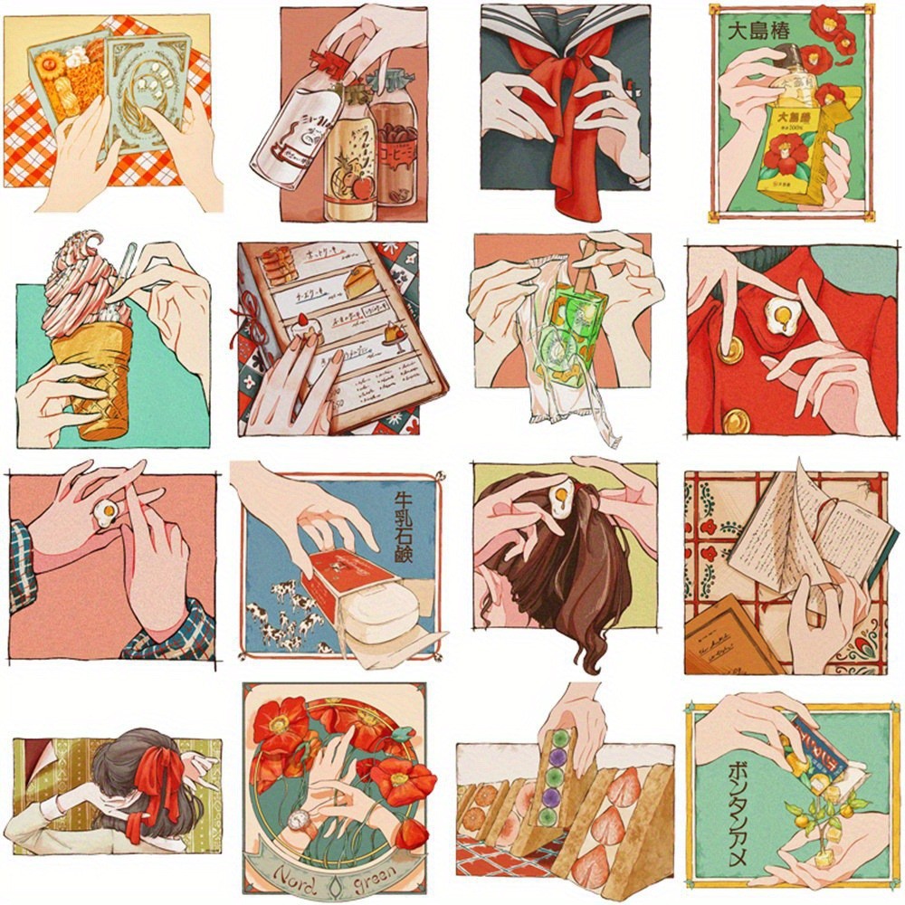 50 Adesivos Estilo Vintage Tra - Japanese Lifestyle Anime avaliação e preço